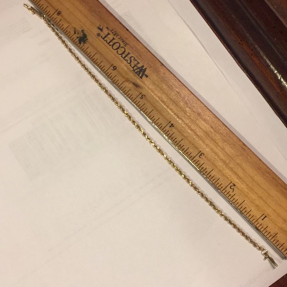 14K YG Rope Chain Bracelet - Picture 4 of 4